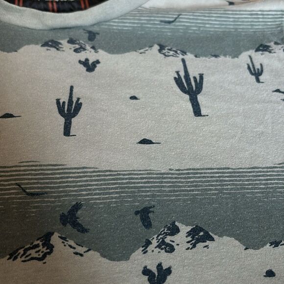 Boys Shirt Sleeve Cactus Desert Print Sz 14 - Picture 2 of 4